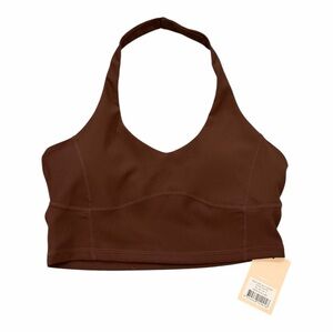 Wilo The Label Women's Chocolate Brown Halter Bra Size Large NWT